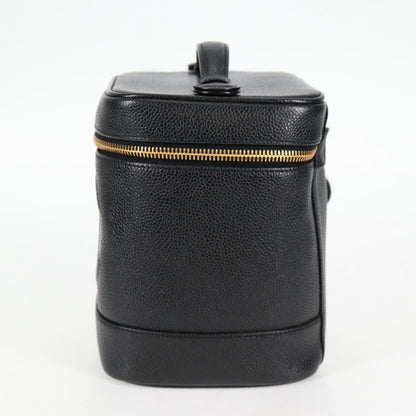 Chanel Black Leather Vanity