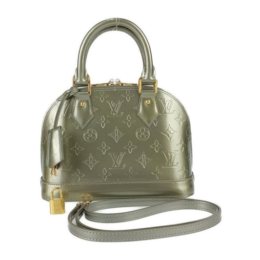 Louis Vuitton Green Patent Leather Alma Bb