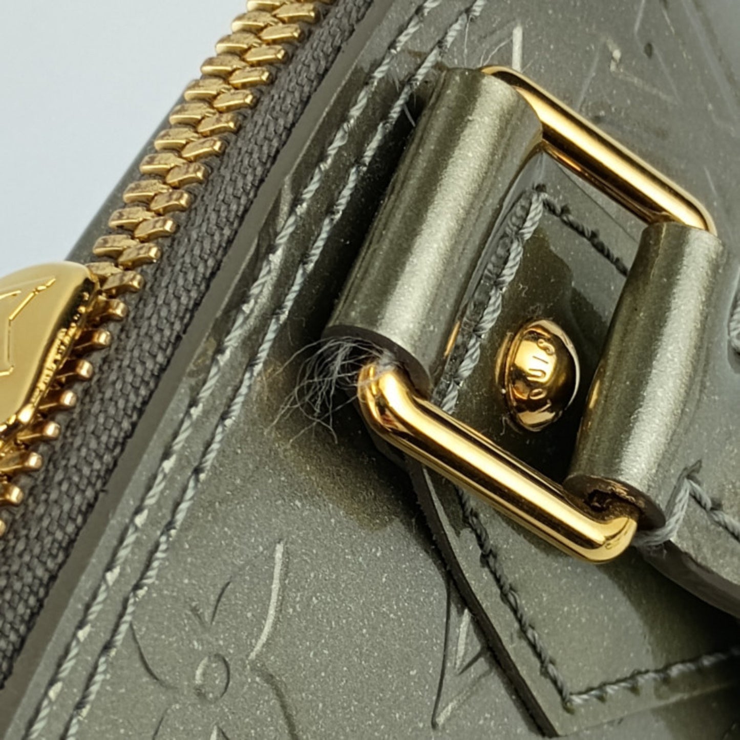 Louis Vuitton Green Patent Leather Alma Bb