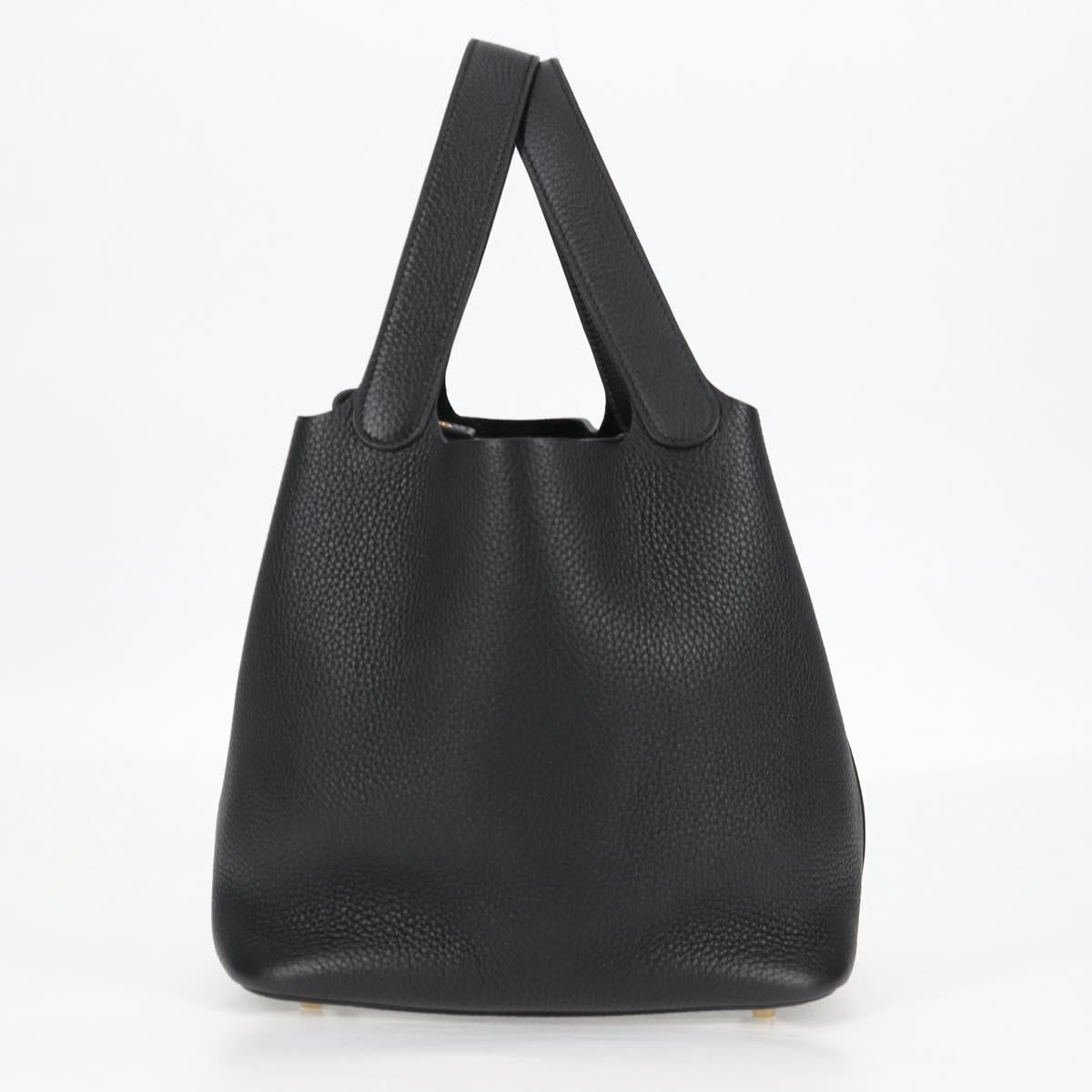 Hermès Black Leather Picotin Lock