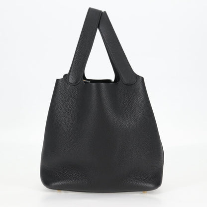 Hermès Black Leather Picotin Lock