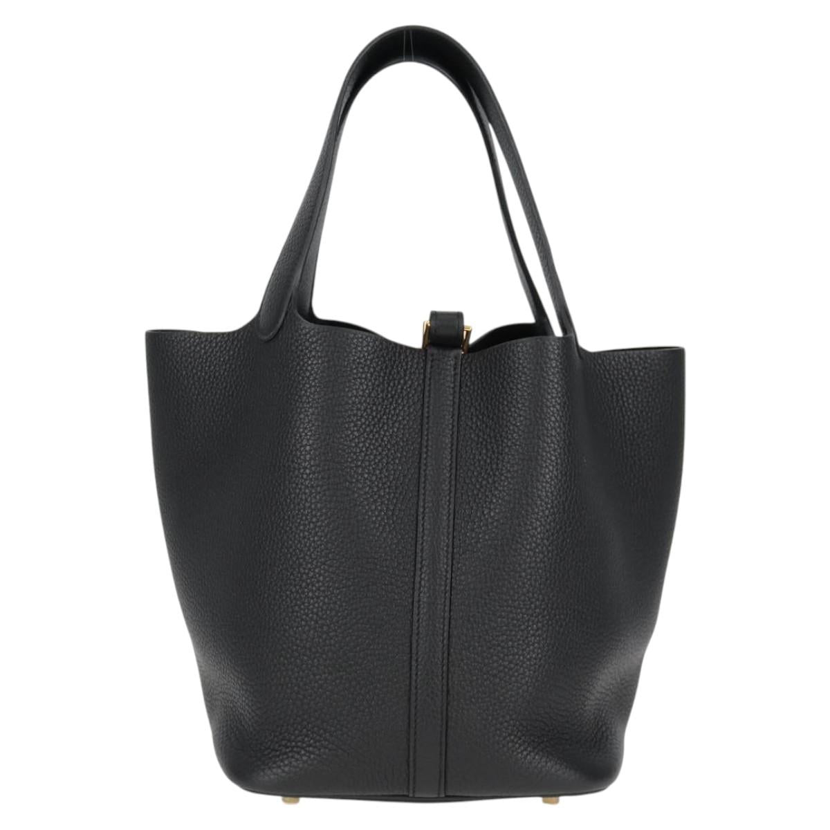 Hermès Black Leather Picotin Lock