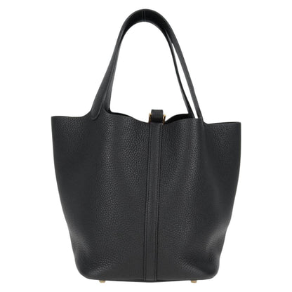 Hermès Black Leather Picotin Lock