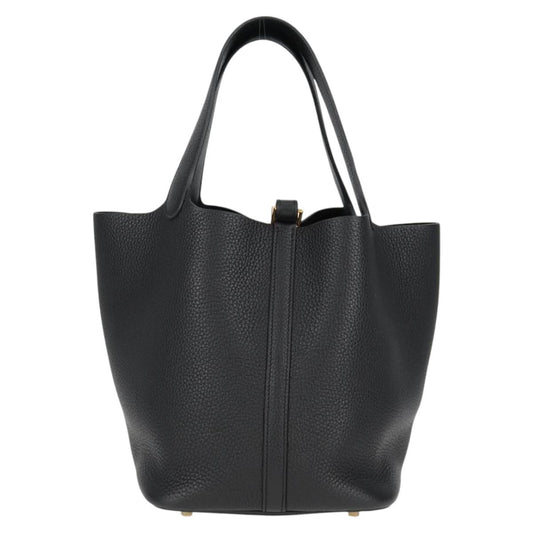 Hermès Black Leather Picotin Lock