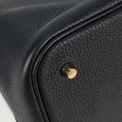 Hermès Black Leather Picotin Lock