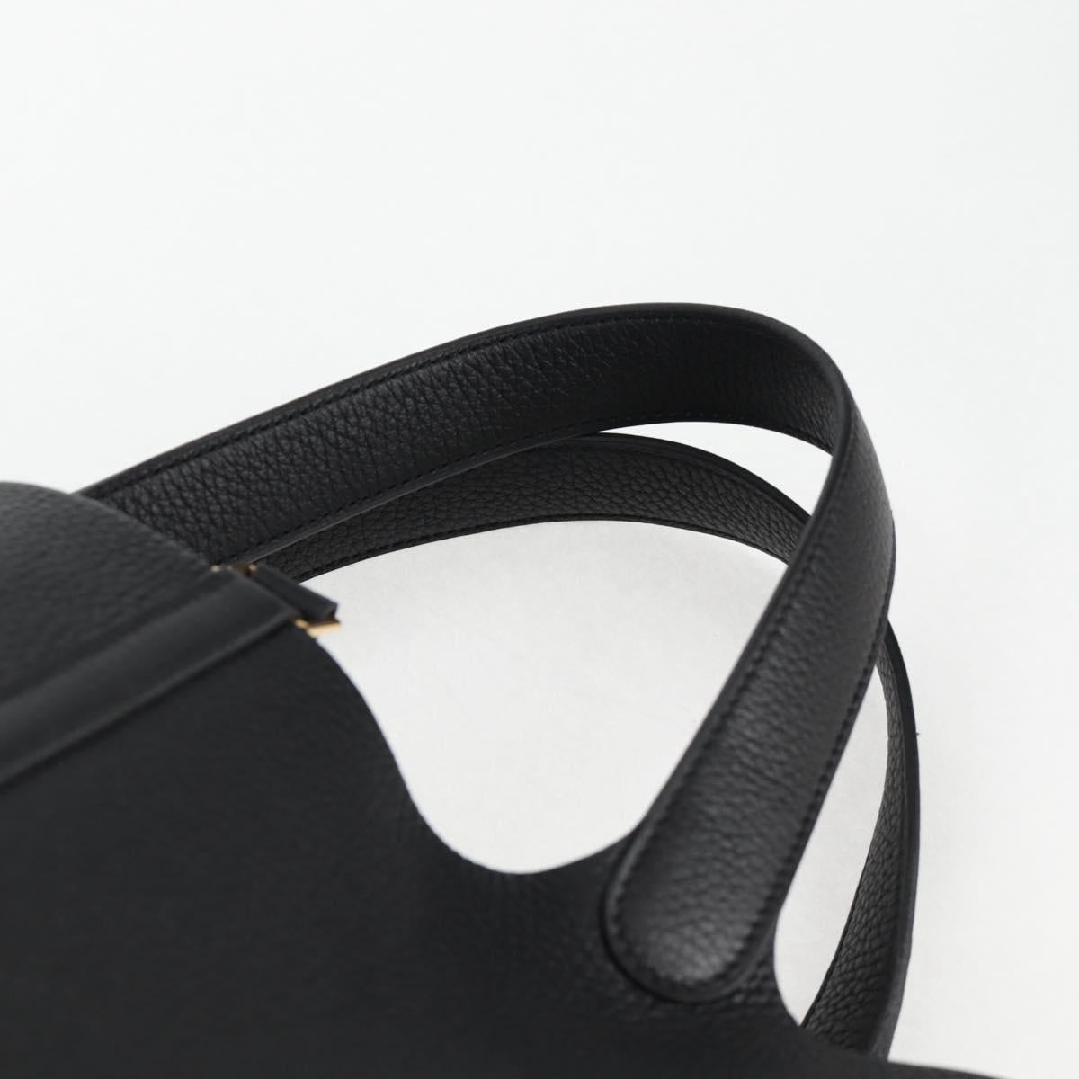 Hermès Black Leather Picotin Lock