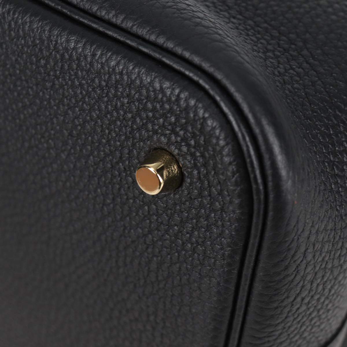 Hermès Black Leather Picotin Lock