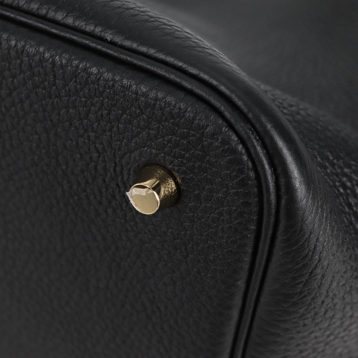 Hermès Black Leather Picotin Lock