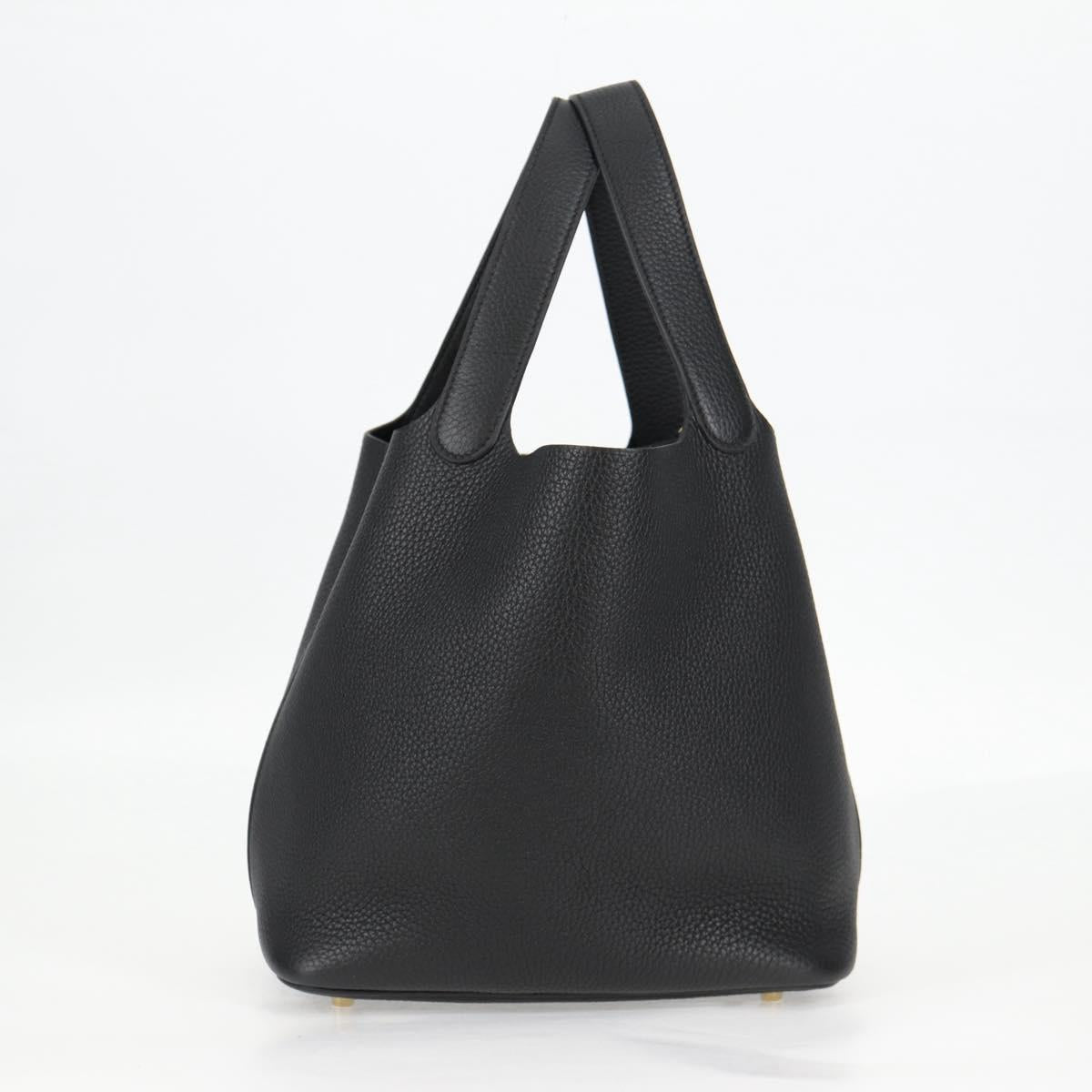 Hermès Black Leather Picotin Lock