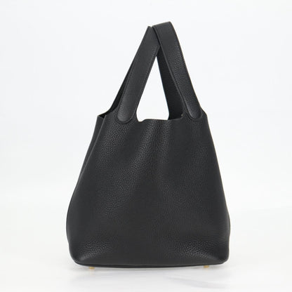 Hermès Black Leather Picotin Lock