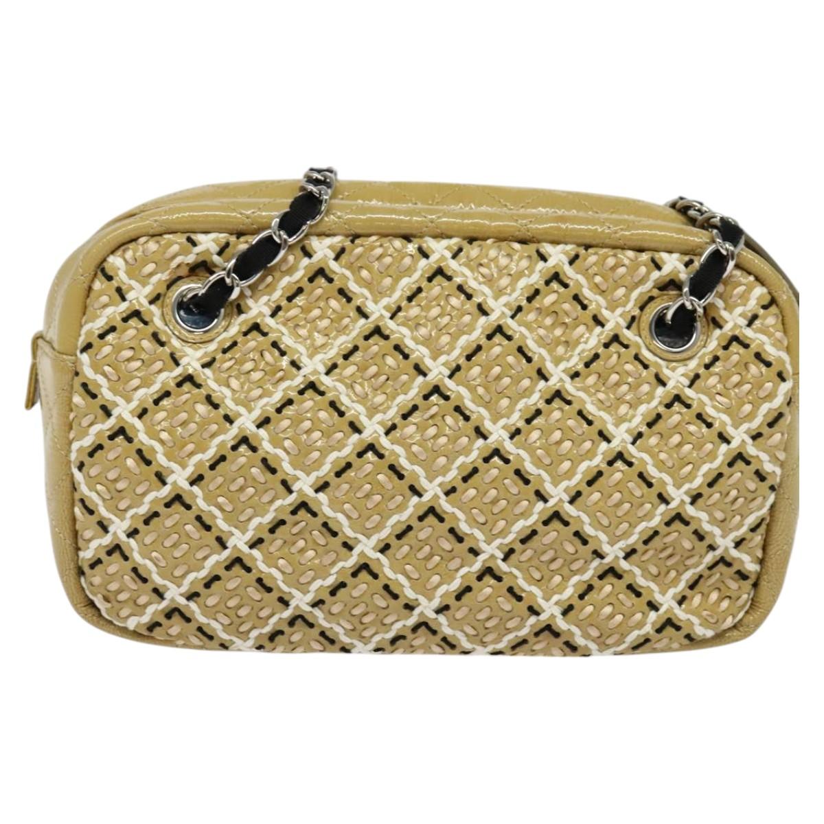 Chanel Brown Leather Camera