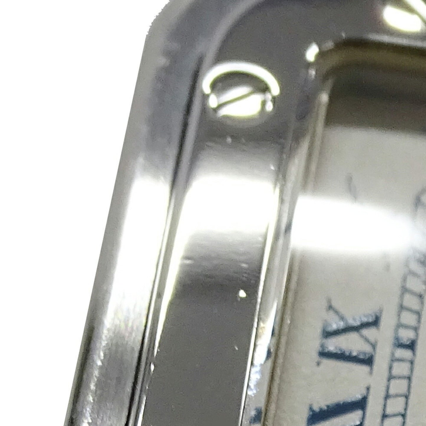 Cartier White Steel Santos Galbée
