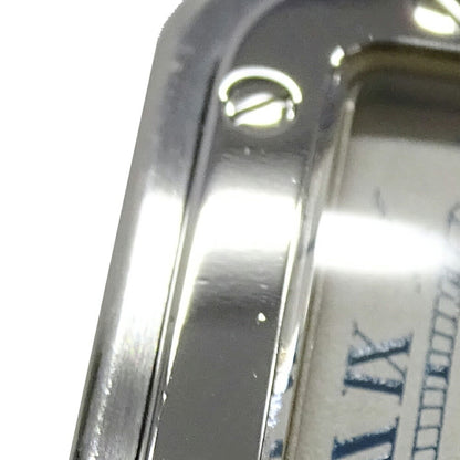 Cartier White Steel Santos Galbée