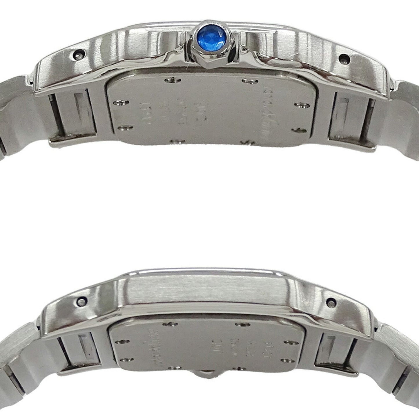 Cartier White Steel Santos Galbée