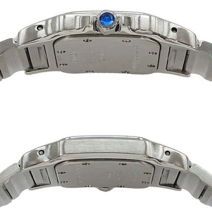 Cartier White Steel Santos Galbée