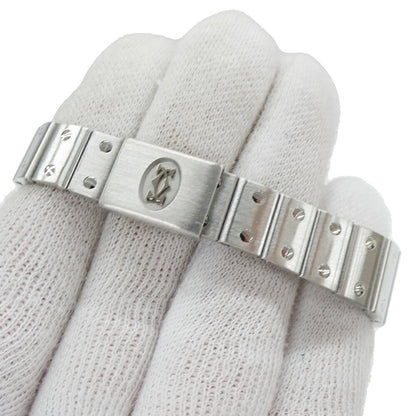 Cartier White Steel Santos Galbée