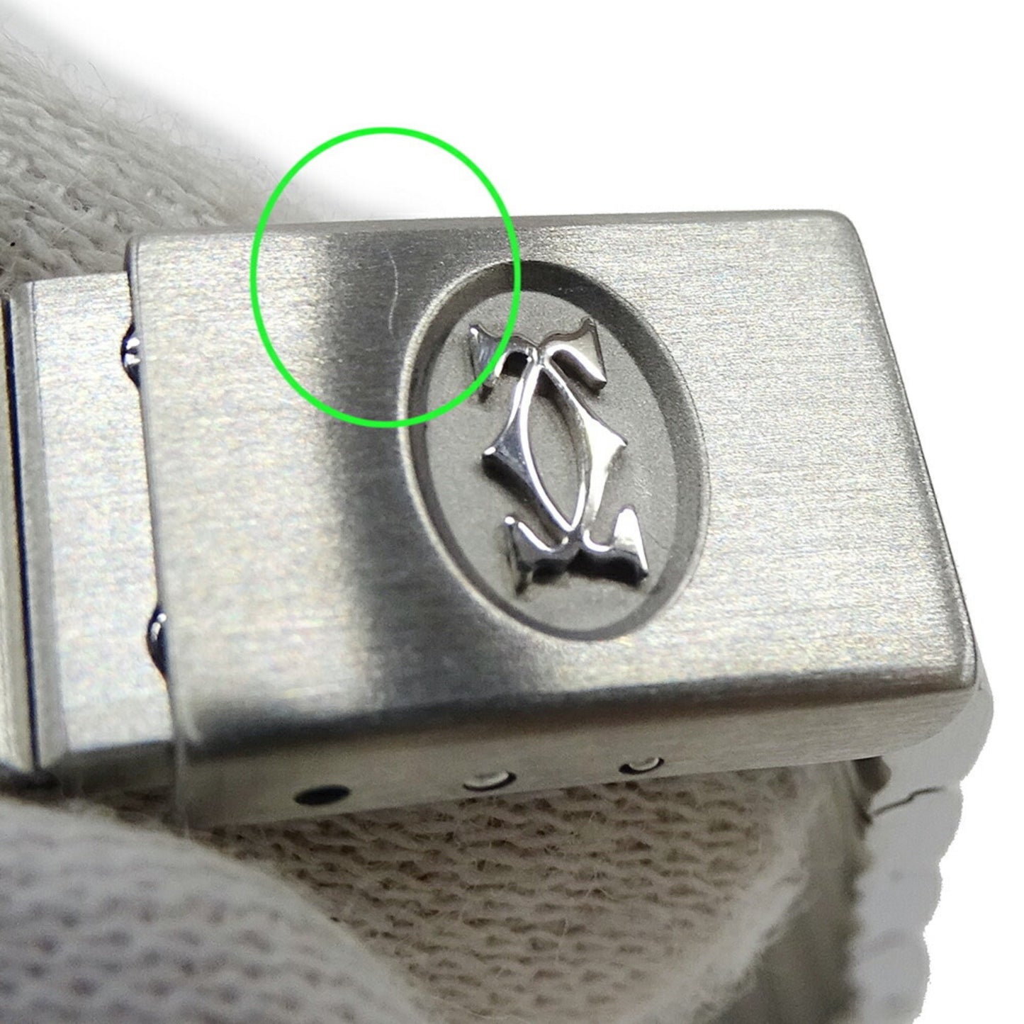 Cartier White Steel Santos Galbée