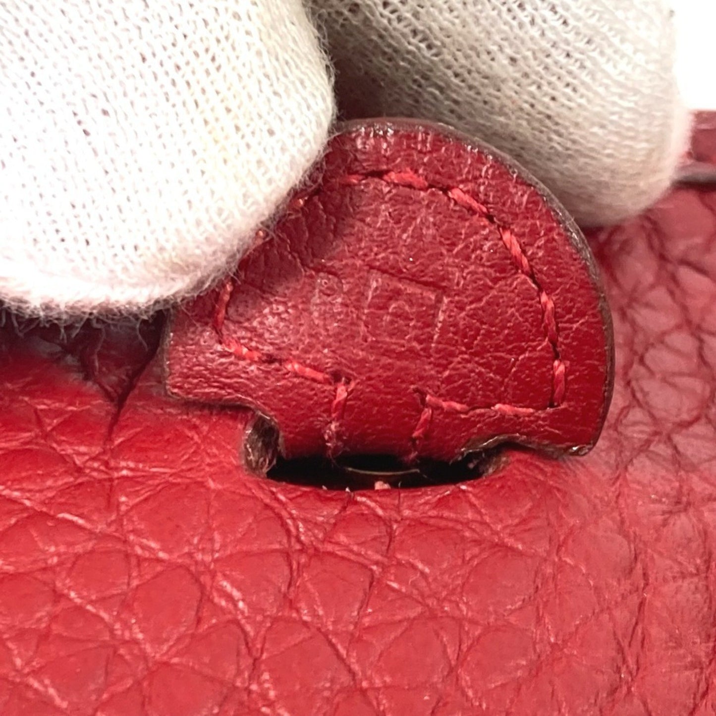Hermès Red Leather Evelyne