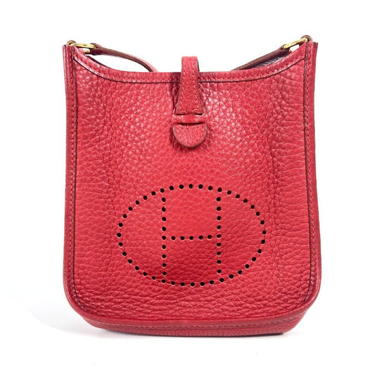 Hermès Red Leather Evelyne