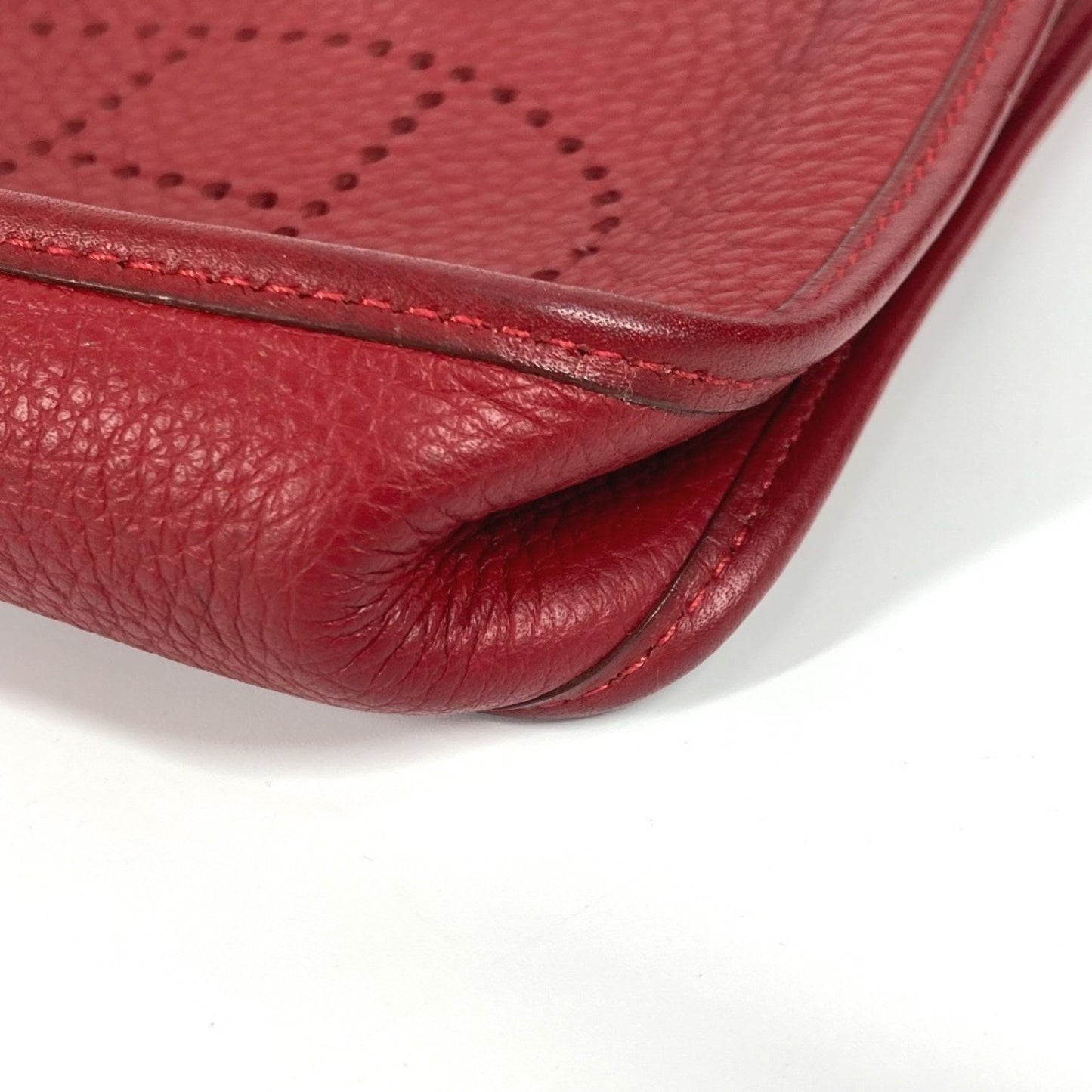 Hermès Red Leather Evelyne