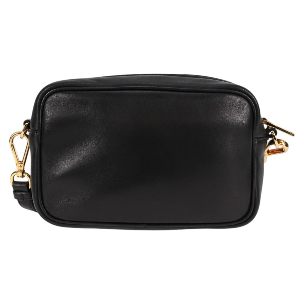 Prada Black Leather Ribbon