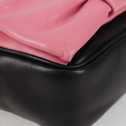 Prada Black Leather Ribbon