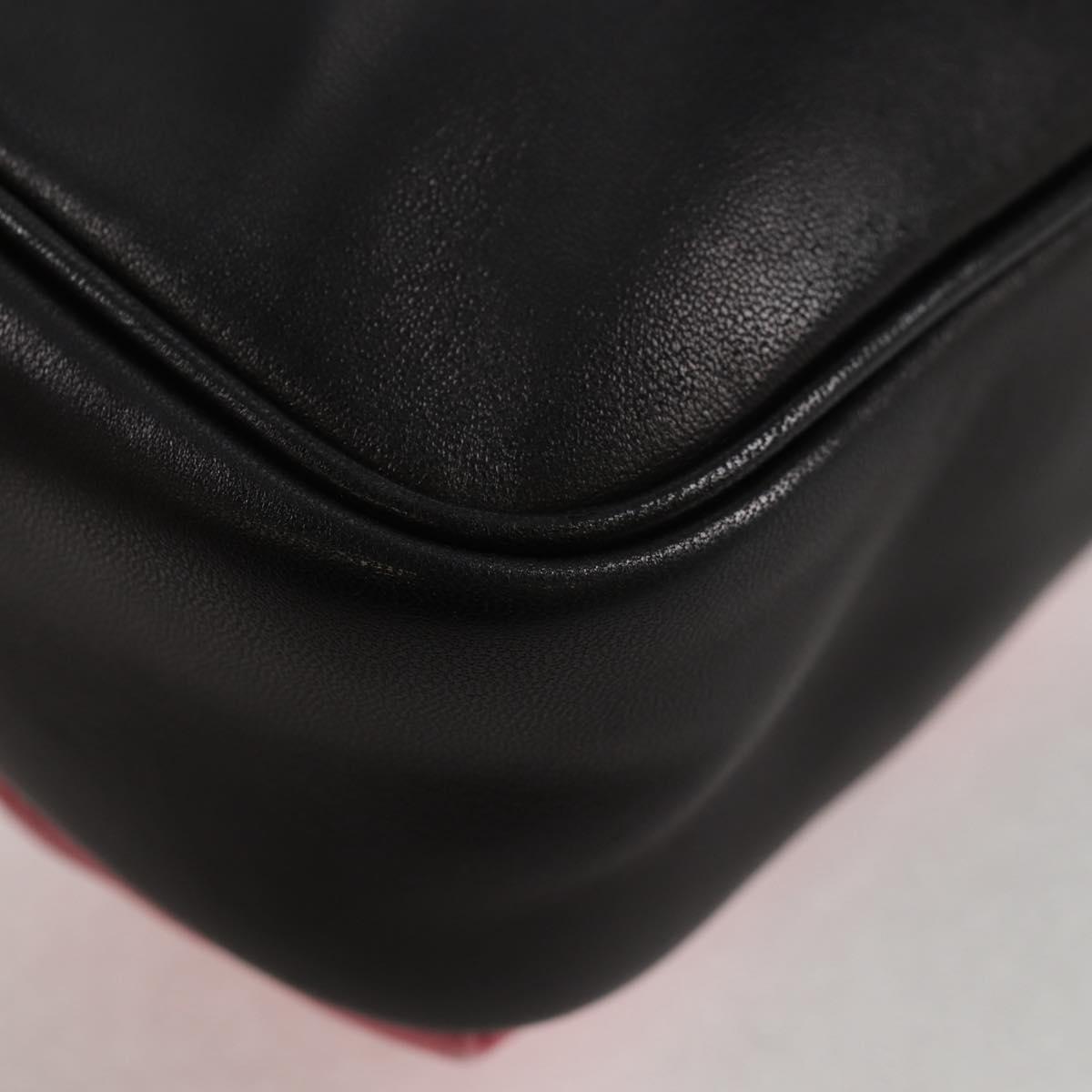 Prada Black Leather Ribbon