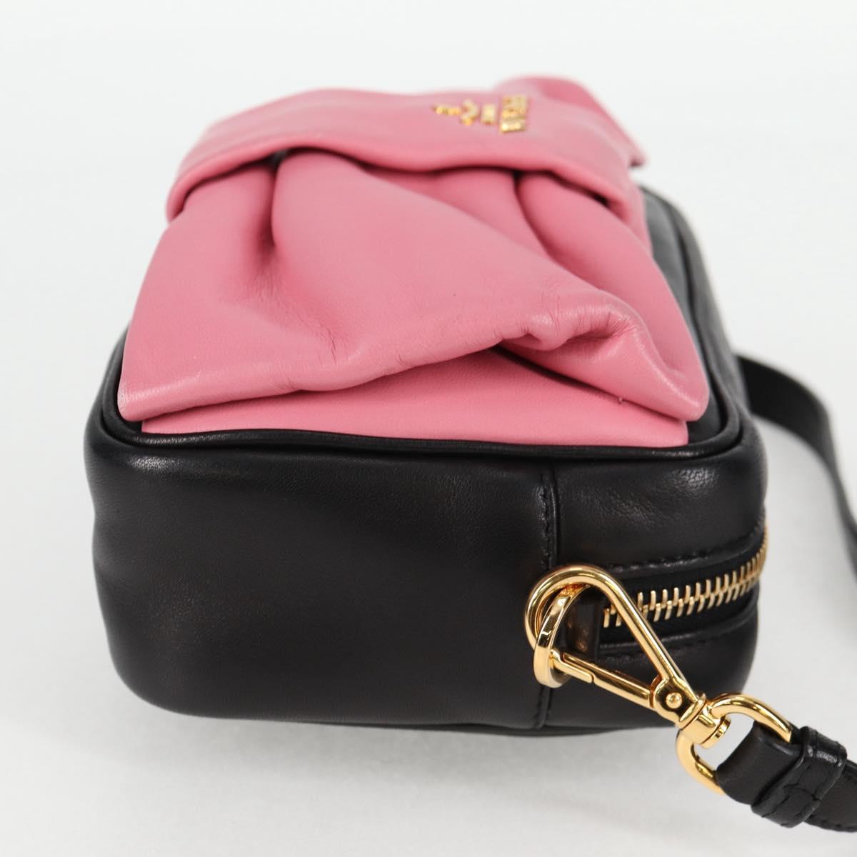 Prada Black Leather Ribbon