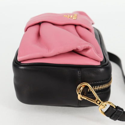 Prada Black Leather Ribbon