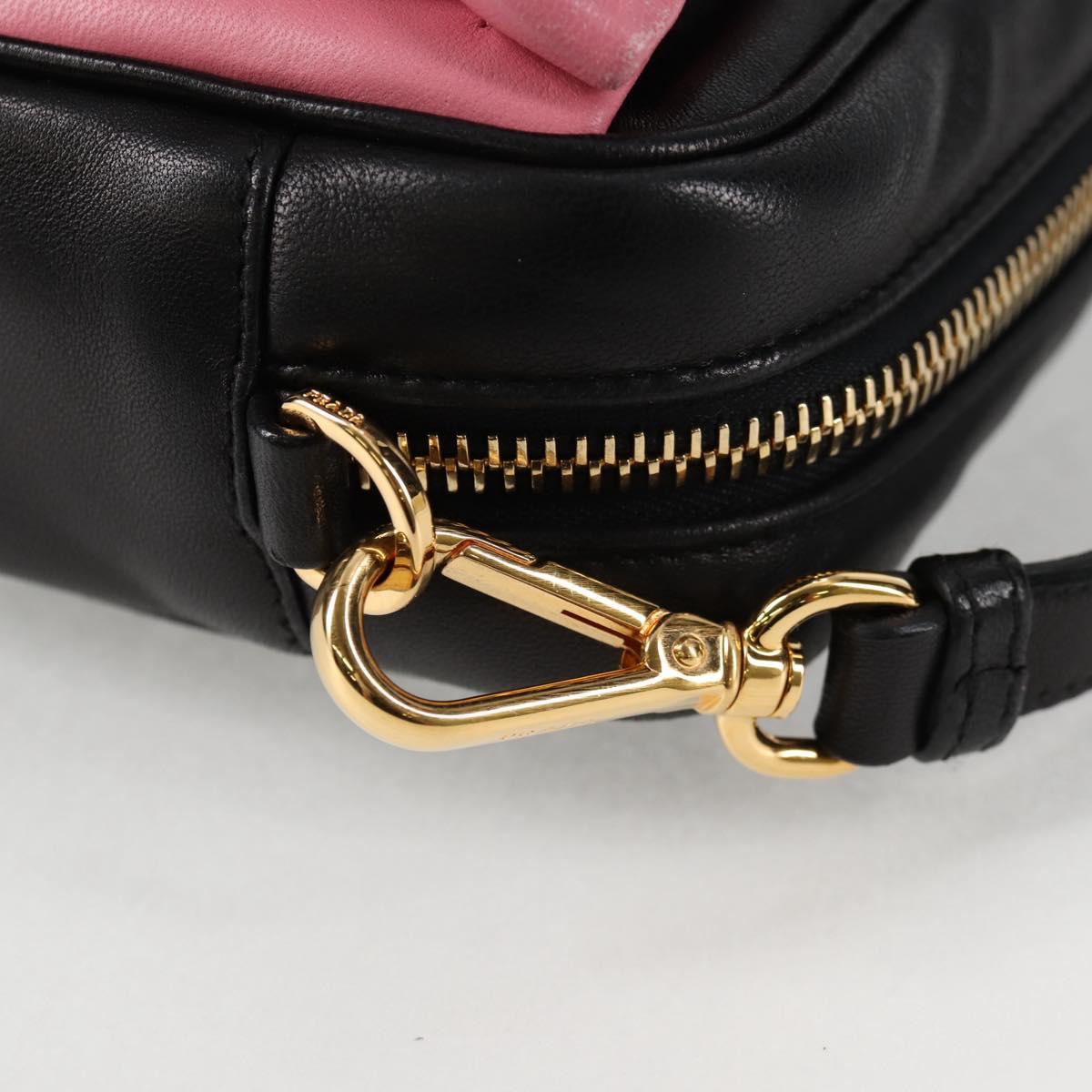 Prada Black Leather Ribbon