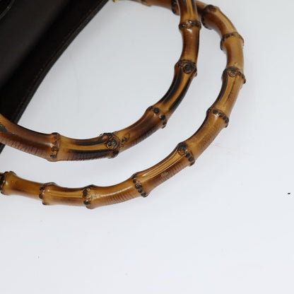 Gucci Brown Leather Bamboo