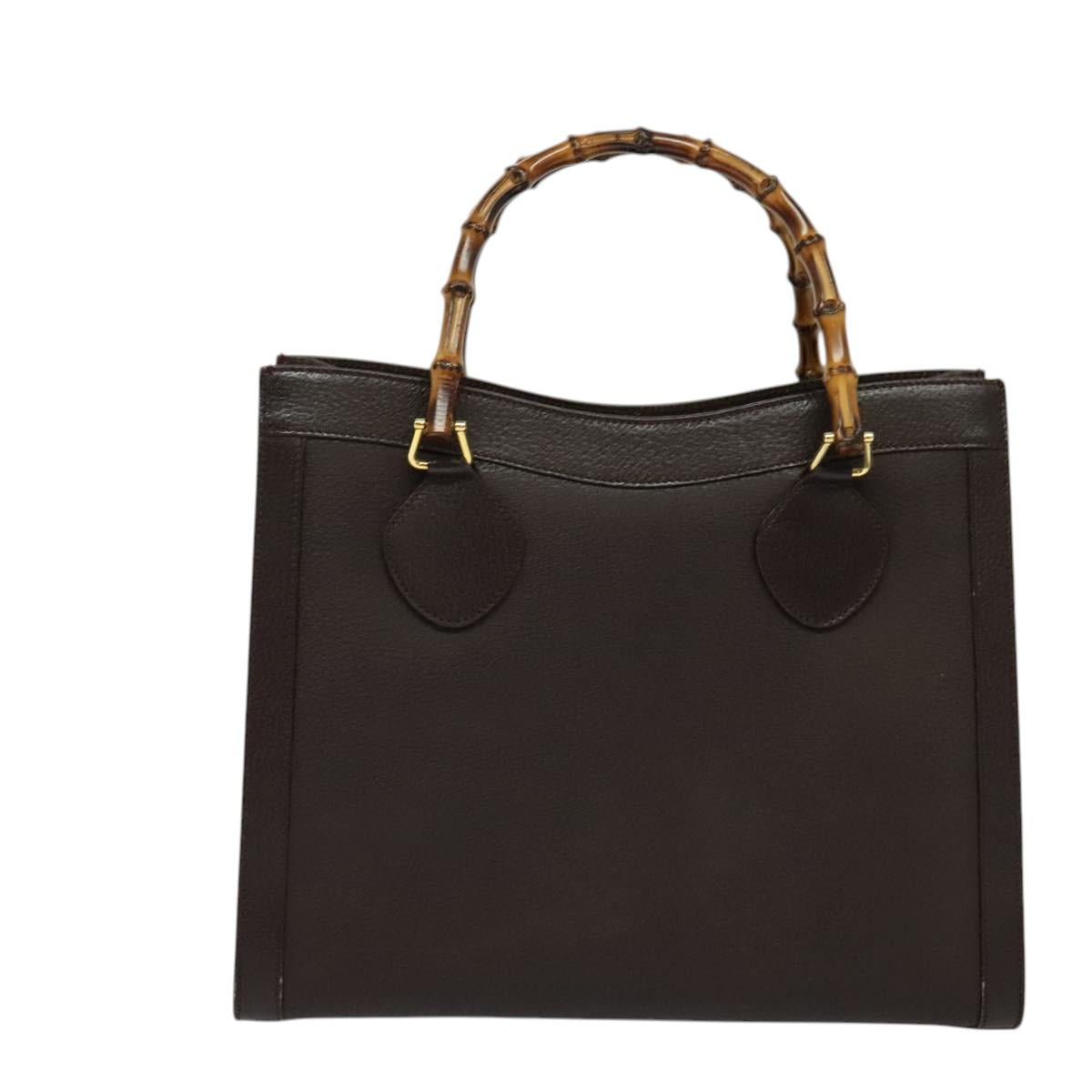 Gucci Brown Leather Bamboo