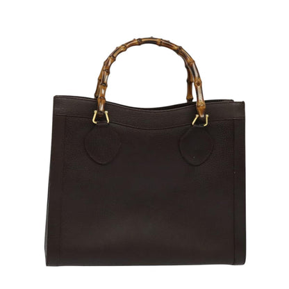 Gucci Brown Leather Bamboo