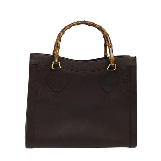 Gucci Brown Leather Bamboo