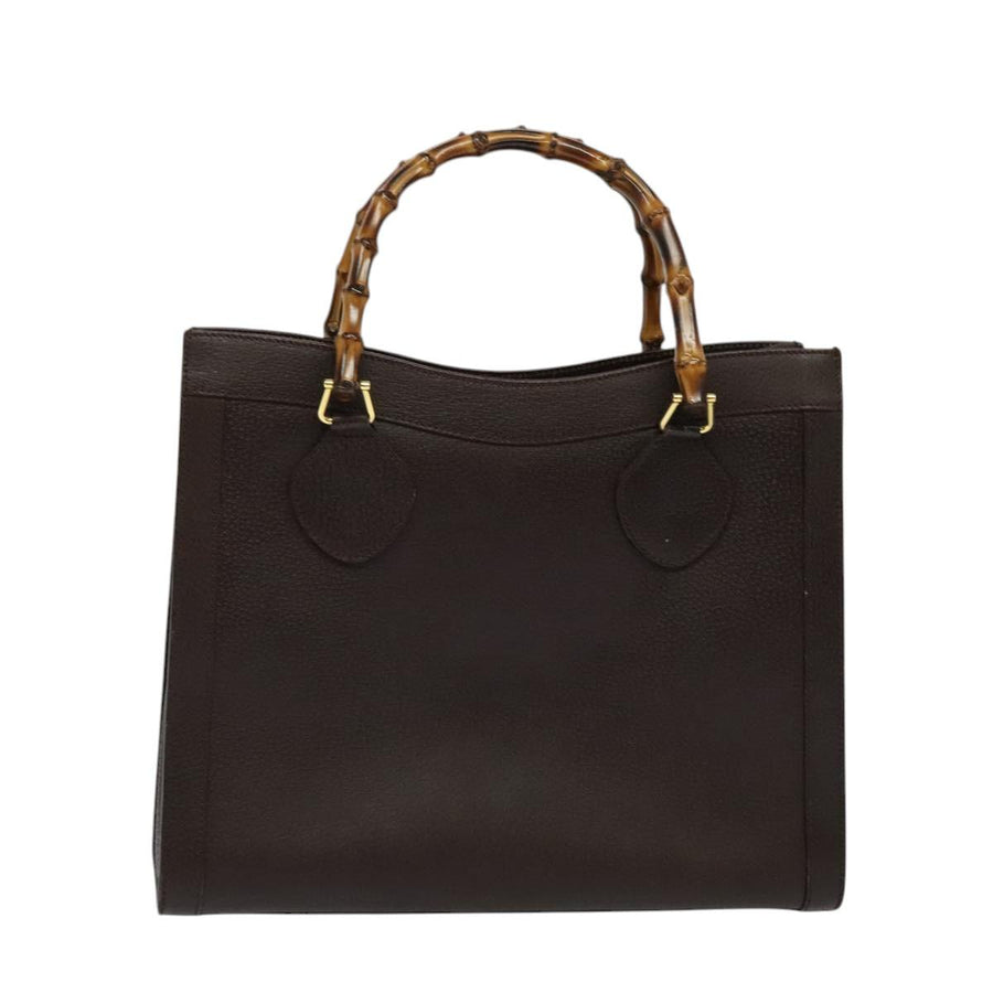 Gucci Brown Leather Bamboo