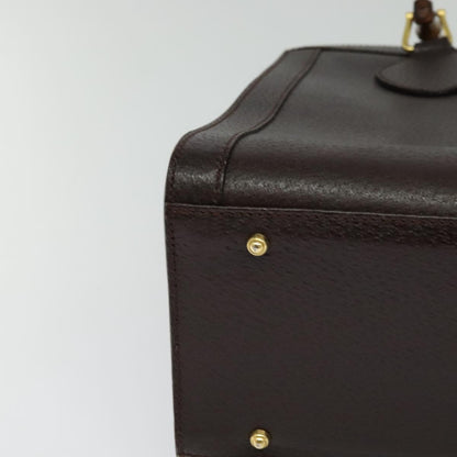 Gucci Brown Leather Bamboo