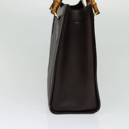 Gucci Brown Leather Bamboo