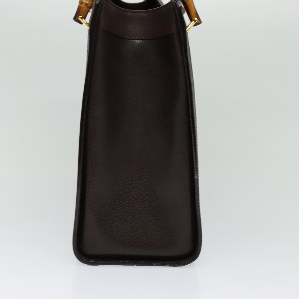 Gucci Brown Leather Bamboo