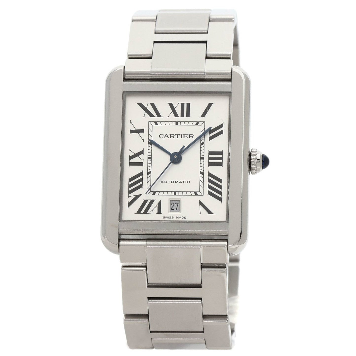 Cartier Silver Steel Tank Solo