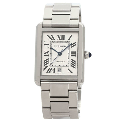 Cartier Silver Steel Tank Solo