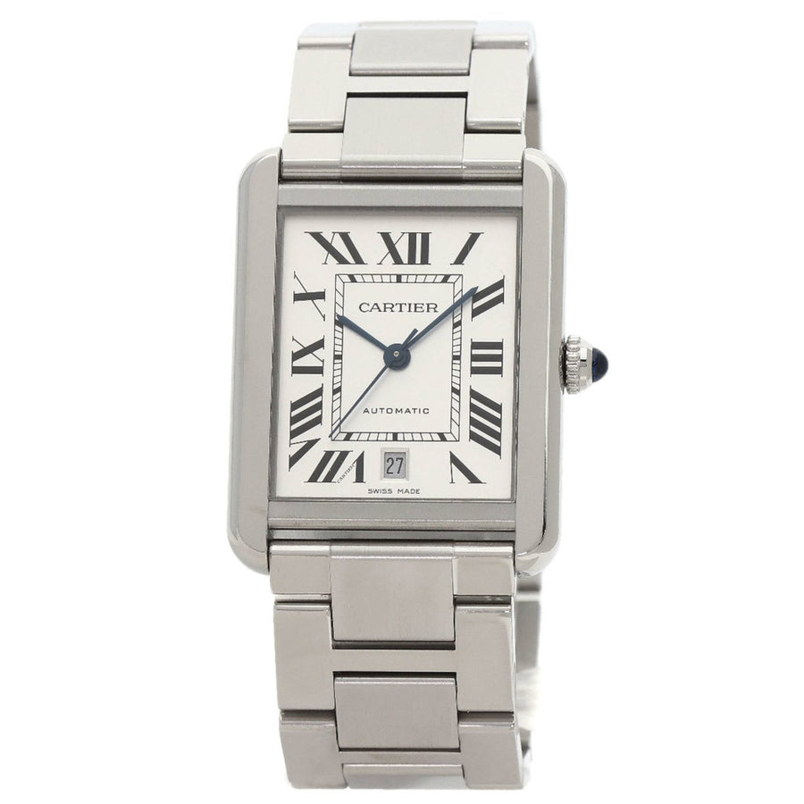 Cartier Silver Steel Tank Solo