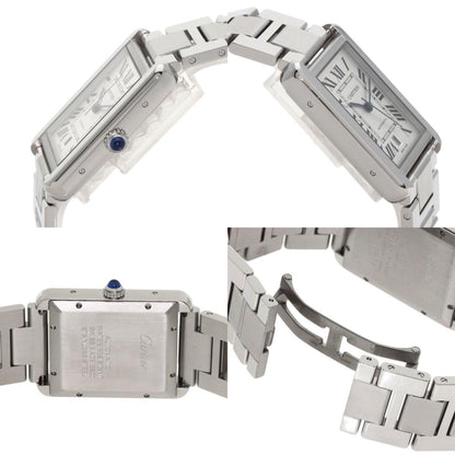 Cartier Silver Steel Tank Solo