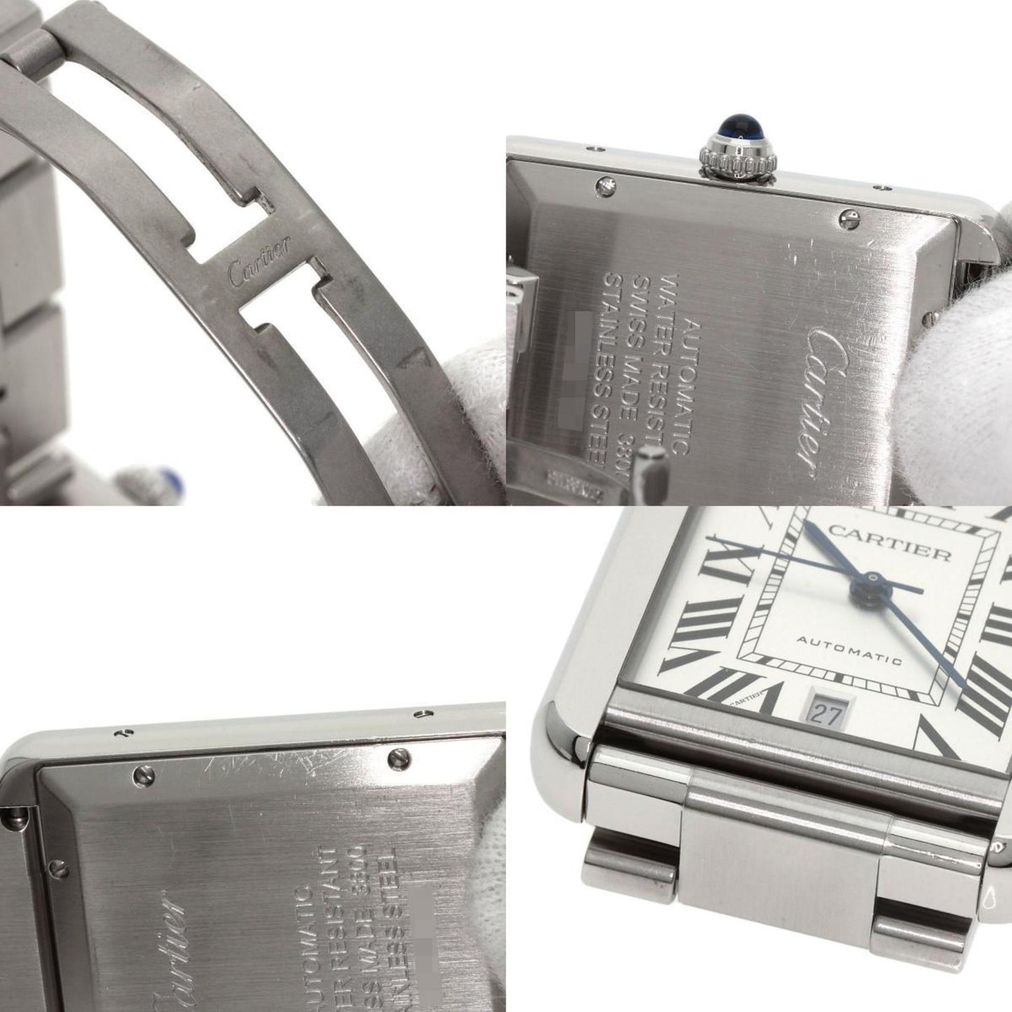 Cartier Silver Steel Tank Solo