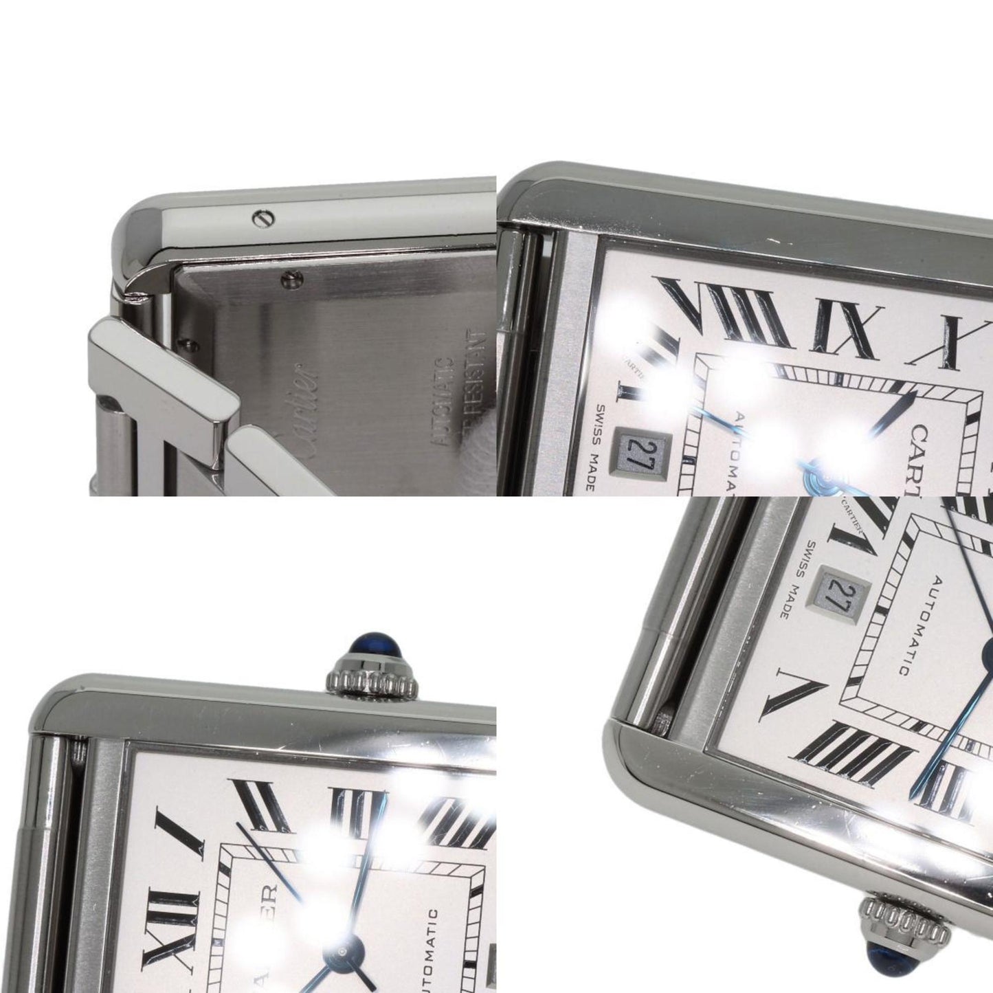 Cartier Silver Steel Tank Solo