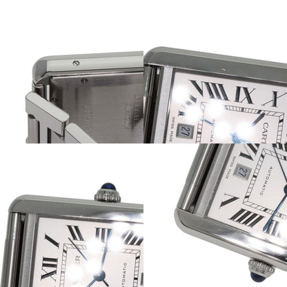Cartier Silver Steel Tank Solo