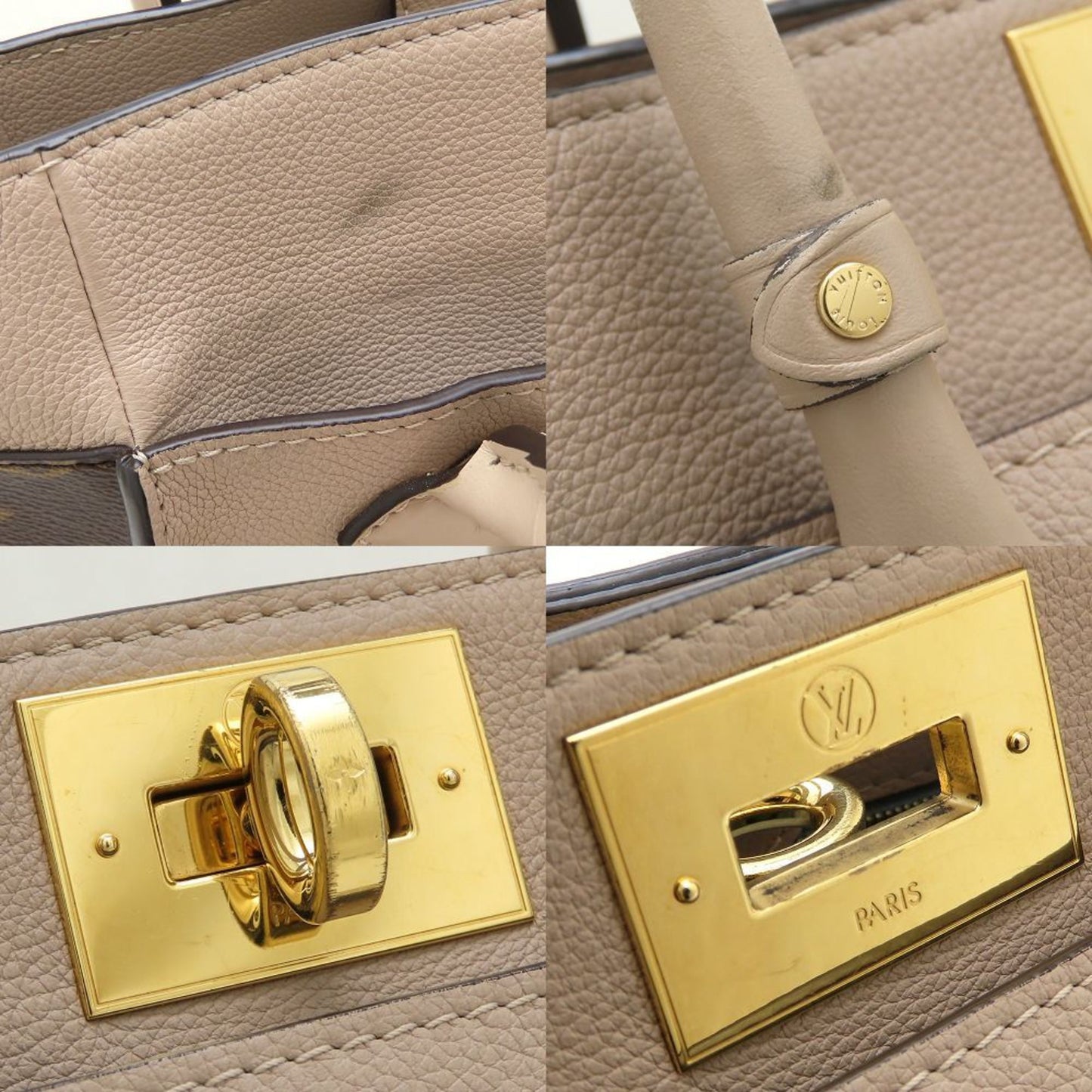Louis Vuitton Gray Leather On My Side