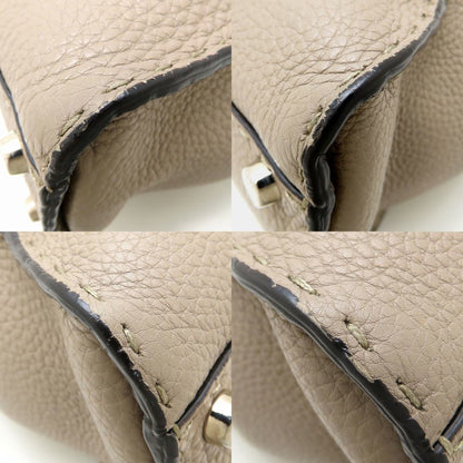 Fendi Gray Leather Peekaboo