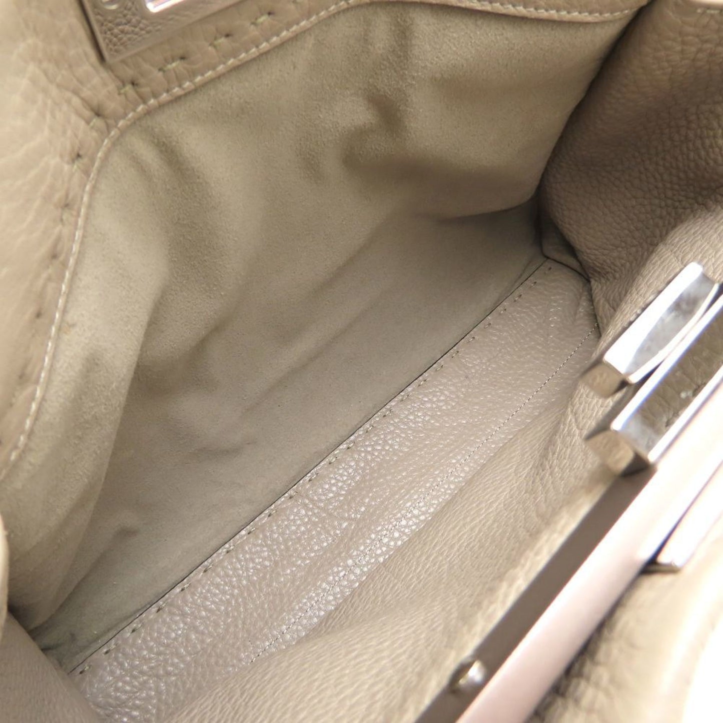 Fendi Gray Leather Peekaboo