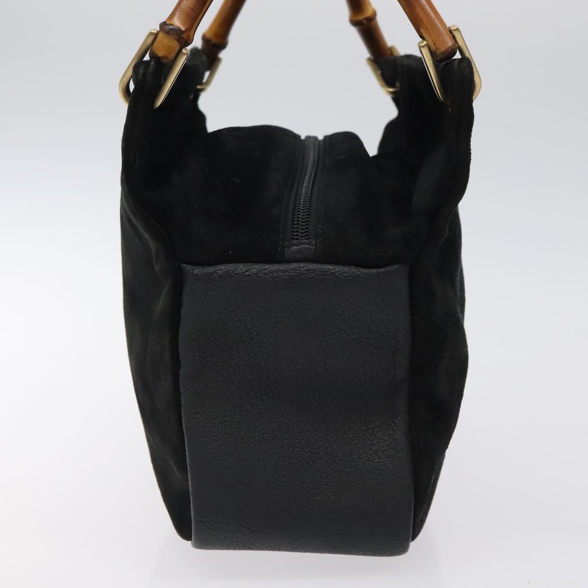 Gucci Black Suede Bamboo