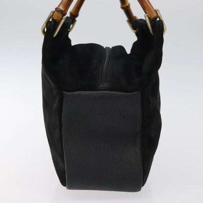 Gucci Black Suede Bamboo